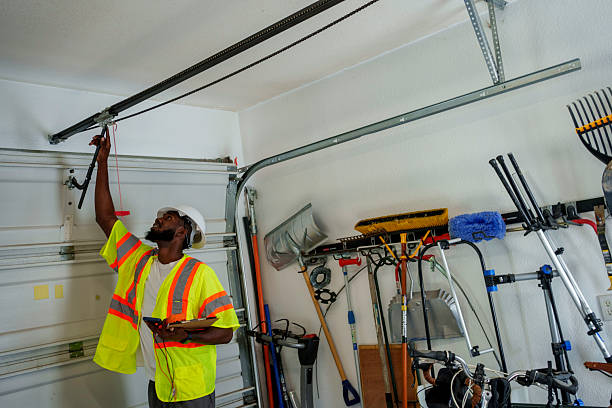Professional Garage Door Maintenance technician working in Bishop, CA